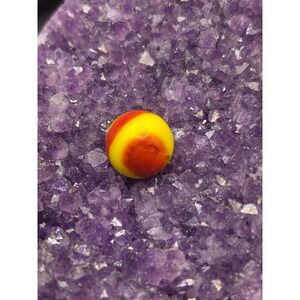 Yellow & Orange‎ Akro TwoColor Prize Corkscrew Swirl Vintage Marble